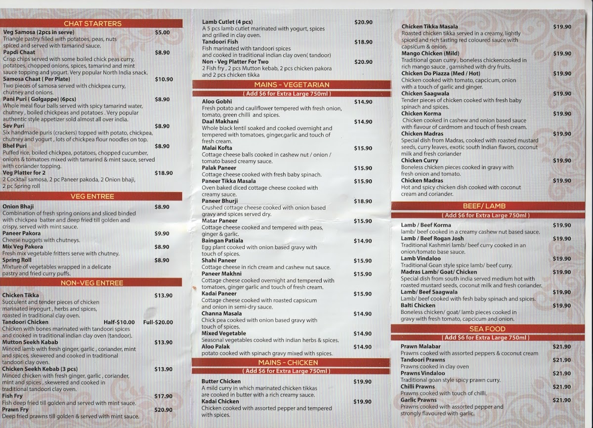 Menu Punjab Indian Sweets And Restaurant-1
